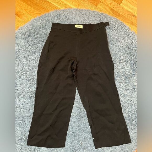 Baldwin Relaxed Fit Wide Leg Black Linen Pants Size 6 - Picture 1 of 7